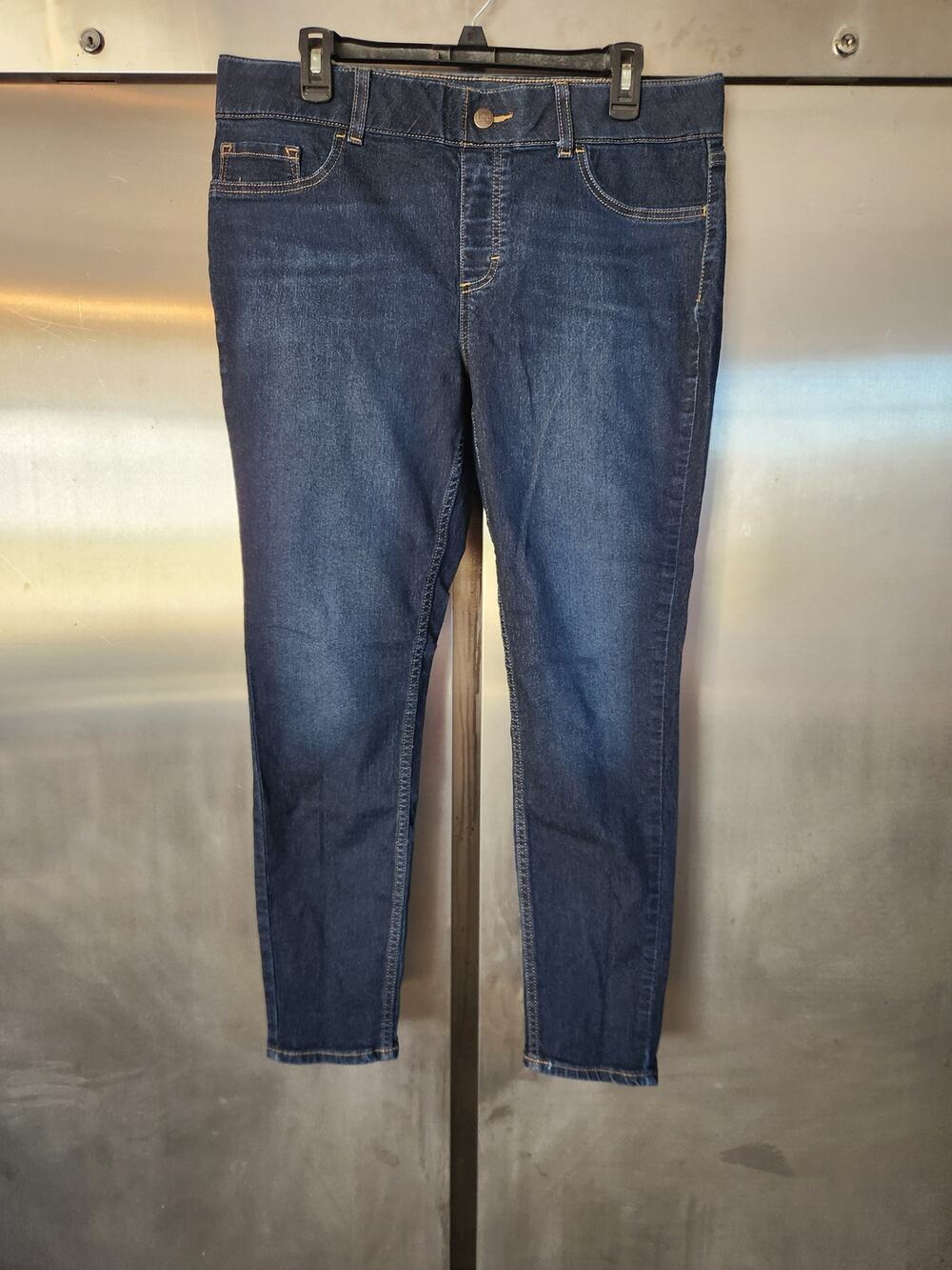 Lee Womens Skinny Jeans Size L | Dark Wash Stretch Denim 5 Pocket